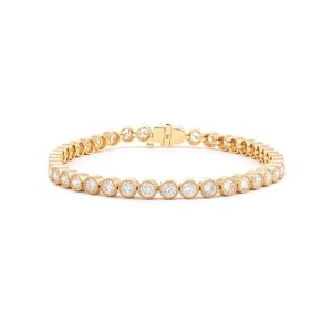 Bracelet chaîne à maillons en diamant moissanite pour femme, argent sterling 925, bijoux élégants et tendance, cadeau - Product Image 2