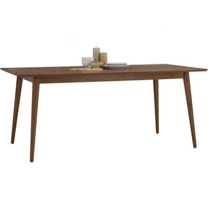 Table à manger en placage de noyer de qualité supérieure avec pieds en bois massif, table rectangulaire moderne pour café et maison de luxe - Product Image 2