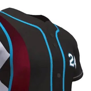 Wholesale <b>Blank</b> Sportswear Baseball Jerseys Low Price High Quality Breathable 100% Polyester Anti-Bacterial Short Sleeve Custom - Product Image 4