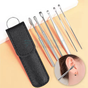 6 Piece Set Reusable Ear Cleaner <b>Tool</b> Set with Storage Leather <b>Bag</b> Ear Wax Remover <b>Tool</b> <b>Kit</b> - Product Image 2