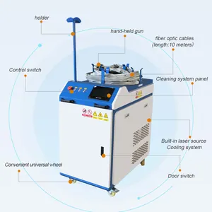 XM 섬유 청소 기계 1000W 1500W 2000W 탄소강 relfar 슈퍼 Chaoqiang 금속 항공 및 배송의 녹 제거