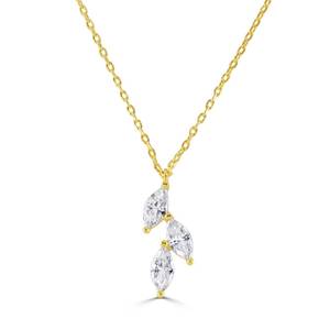 NIKHIL GEMS Colgante de Hoja Vintage Delicado para Novia, Plata con Piedra Natural, Joyería Elegante para Boda, Multirreligiosa, de Terceros - Product Image 5