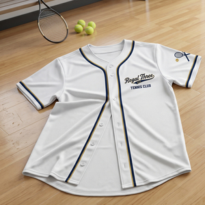 Regal Three LLC Custom Sublimation Tennis Jersey Unisex Crew Neck Short Sleeve Jersey Moisture Wicking Tennis Jerseys Tops - Product Image 4