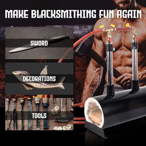 Fornace a Propano a Doppio Bruciatore - Forno Ovale di Grande Capacità per la Forgiatura del Metallo - Product Image 6
