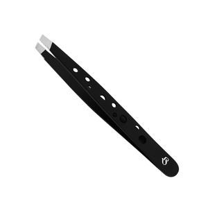 Pinzas para Cejas BISONS con Recubrimiento Negro – Herramientas Profesionales de Depilación de Acero Inoxidable con Punta Curva para Maquilladores OEM - Product Image 1