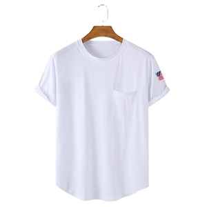 Hot Selling Keywords Drop Shoulder Best Quality Custom Made <b>Mens</b> Solid Color 100% Cotton Knitted Breathable Eco-Friendly <b>Short</b> - Product Image 5