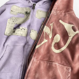 Custom Vintage Heavyweight Regular Fit <b>Zip</b>-Up Hoodie 100% Cotton Breathable Windproof Eco-Friendly Distressed Embroidery Men's - Product Image 6