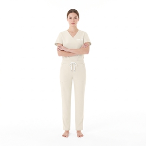 Tenue médicale pour femme à jambes larges, haut extensible à col en V, uniforme d'infirmière, vêtements de travail pour hôpital et soins de santé - Product Image 3