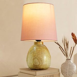 Rattan <b>Table</b> Lamp Cream Drum Shade Decorative <b>Bedside</b> Floor Lamp for Living Room Hotel - Product Image 4