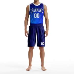 Maillots de sport respirants 100 % polyester pour hommes, ensembles d'uniformes de basketball personnalisables pour jeunes, vêtements de basketball sur mesure - Product Image 1