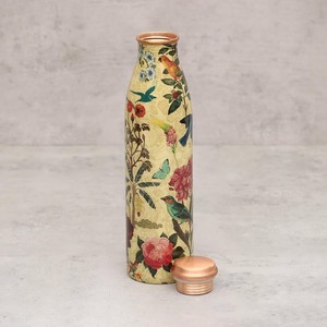 Botella de Agua Ecológica de Doble Pared con Base Amarilla y Pintura Roja, Fabricada en Cobre Puro, Compre Directamente del Proveedor Indio a Precio de Mayoreo - Product Image 3