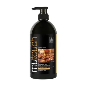 Gel de bain douche en gros exfolie soutien de la peau emballage ingrédients de qualité Mutouch douche gommage huile d'argan et noix 1000ML