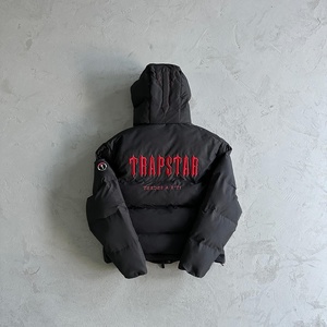 Chaqueta Acolchada con Capucha Más Vendida, Bordado con Fuente Gótica, Degradado, Abrigo de Invierno, Chaquetas Acolchadas con Diseño Personalizado - Product Image 4