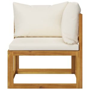 Ensemble de salon de jardin en bois d'acacia massif, couleur naturelle, mobilier de patio, taille standard - Product Image 4