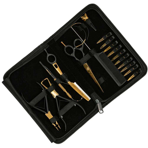 Wholesale Deluxe Salon Hair Extension <b>Tools</b> Set All-in-One Stainless Steel Pliers <b>Shears</b> Razor Kit Micro Link Manufacturer - Product Image 1