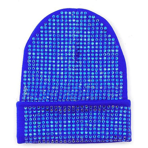 Elegant Unisex Beanie Hat With Rhinestone Decoration Solid Color Acrylic Knit <b>Winter</b> <b>Cap</b> For Adults Casual Wear - Product Image 6