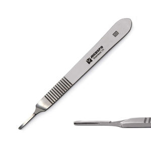 4 pièces d'instruments de microchirurgie en acier inoxydable : porte-aiguilles Castroviejo, pinces, ciseaux à ressort Noyes, pinces Adson - Product Image 4