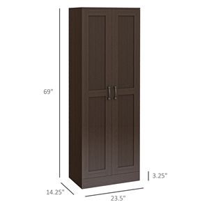 Mobiletto Moderno in Rovere per Caffè e Dispensa, Armadio da Cucina con Ripiani Regolabili e Pannello in Compensato - Product Image 3