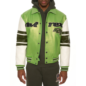 เสื้อแจ็คเก็ตบอมเบอร์หนังคุณภาพพรีเมียมสำหรับผู้ชาย ยี่ห้อ Avirex กันน้ำ ระบายอากาศ กันลม ปิดด้วยซิป สไตล์สตรีทแวร์ สำหรับฤดูหนาว แบบสั่งทำพิเศษ - Product Image 4