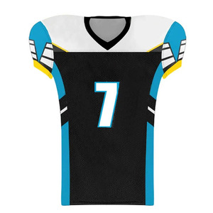 Uniforme de fútbol americano personalizado por sublimación, conjunto con estampado de identidad del equipo, ropa deportiva de malla transpirable - Product Image 3