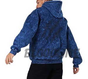 Sweat-shirt à capuche surdimensionné pour homme Bloodline, en coton French Terry, imprimé griffes, décontracté, pour l'automne, avec poche avant - Product Image 3