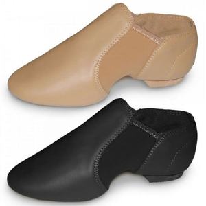 Chaussures de danse jazz professionnelles en cuir bronzé, dernier design, style ballet souple, vente en gros - Product Image 4