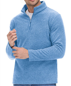 New Design Breathable Casual Sports Hiking 14 Zipper <b>Turtleneck</b> Pullover <b>Sweater</b> Fleece <b>Sweaters</b> Mens Warm Sweatshirts - Product Image 2