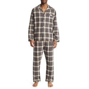 Men's <b>Classic</b> Cotton Pajama Set Lightweight Breathable Two Piece Sleepwear For Hotel Home And Travel - Product Image 1