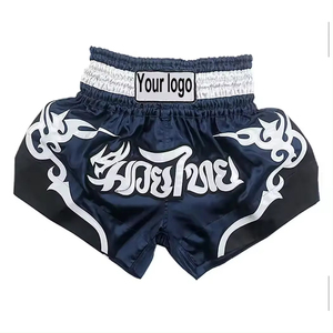 Wholesale Pakistan Boxing Muay Thai Shorts Custom Logo Front Position Premium Polyester <b>Stretch</b> Lightweight Quick Dry Breathable - Product Image 2