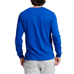 Camiseta de Manga Larga con Cuello Redondo Azul Rey para Hombre, Corte Regular, 100% Algodón Jersey, Estilo Casual para Otoño - Product Image 5