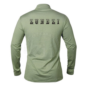 Chemises de compression à manches longues pour hommes, respirantes, avec fermeture éclair 1/4, vêtements de sport, spandex/polyester, ajustées - Product Image 2