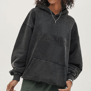 Men Relaxed Oversized <b>Hoodie</b> Heavyweight Brushed Fleece Hooded Sweatshirt Urban Casual Streetwear Daily Comfort - Product Image 4