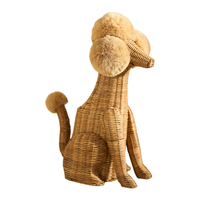 Panier en rotin au design adorable de chiot, mobilier de chambre d'enfant, rangement pour jouets et vêtements, magnifique artisanat tressé à la main, vente en gros