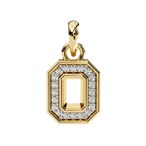 Collar con Colgante de Inicial Octogonal de Lujo Chapado en Oro de 14K, con Diamantes Cultivados en Laboratorio, Engaste de Bisel, Letra Personalizada, Certificado de Laboratorio - Product Image 4
