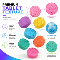 Lot de 12 bombes de bain arc-en-ciel de luxe parfumées à la noix de coco bio pour enfants, emballage personnalisé en gros