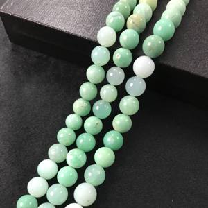 Cuentas Redondas Lisas de Crisoprasa 100% Naturales, Certificadas por IGI, Grado AAA, 10-11 mm, Color Verde Multifuego, para Joyería, Gemas Vivaaz - Product Image 2