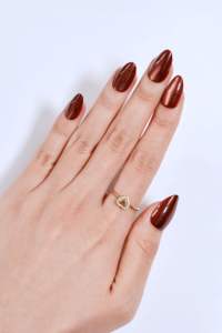 Uñas postizas metálicas al por mayor, personalizadas de fábrica OEM ODM, con forma de almendra o ojo de gato, en cromo cobre, de presión. - Product Image 2