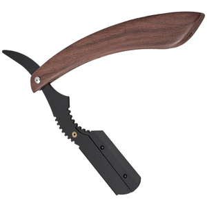 Shaving Straight <b>razor</b> Wooden Handle Barber Straight <b>razor</b> Stainless Steel Single Edge Blade Folding Shaving <b>Razor</b> for <b>Men</b> - Product Image 5