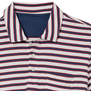 mens <b>striped</b> polo <b>shirt</b> horizontal stripe pattern short sleeve breathable cotton custom logo casual wear <b>bulk</b> supply summer fit - Product Image 5