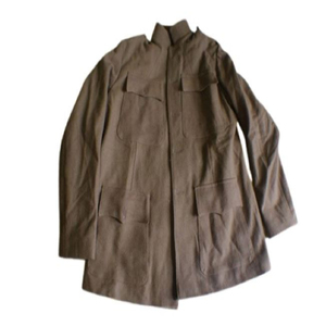 Brown Stand Collar <b>Safari</b> <b>Jacket</b> <b>Men</b> Woven Outdoor Blazer Zip Front Casual Travel Coat WW1 US Tunic <b>Jackets</b> - Product Image 2