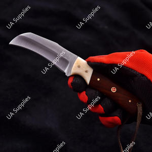 Cuchillo de Hoja Fija Forjado a Mano de Acero Inoxidable con Espiga Completa para Caza, Camping y Supervivencia al Aire Libre, con Mango Ergonómico de Palisandro y Caballo, OEM - Product Image 4
