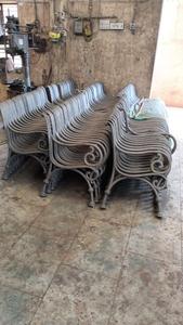 Traditional <b>Wooden</b> Patio <b>Bench</b> With Cast Iron Frame Durable Outdoor Garden Seating For Park Use - Product Image 6