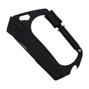 Mosquetón con cuchillo de bolsillo plegable Abrebotellas Equipo de supervivencia para exteriores - Product Image 3