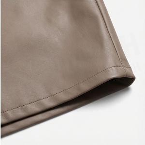 Women High Waist Faux Leather Mini Pencil <b>Skirt</b> Solid Color <b>Tight</b> Fit Minimalist Style All Seasons Wear - Product Image 6