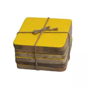 แผ่นรองแก้วไม้สำหรับตกแต่งบาร์บ้าน,แผ่นรองแก้วเรซินไม้อุปกรณ์บนโต๊ะอาหารสำหรับตกแต่งถาดรองแก้วชาจานเสิร์ฟชาดีไซน์หรูหรา - Product Image 4