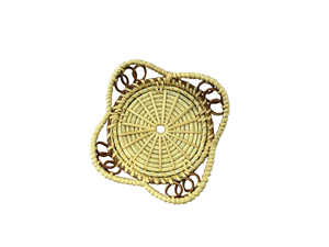 Posavasos de Ratán Ecológico Hecho a Mano, Bandeja Redonda Multifuncional para Mesa de Cocina y Sala de Estar, Diseño Minimalista, Reutilizable y Fácil de Limpiar - Product Image 2