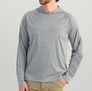 Sudadera con capucha de pesca de manga larga para hombre, de secado rápido, UPF 50, resistente a los rayos UV, impermeable, con estampado por sublimación, de poliéster. - Product Image 6