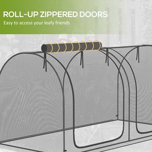 8FT X 4FT Women's Coats Zippered Crop Cage <b>for</b> Plant Protection Two Doors Storage Bag 4 <b>Ground</b> <b>Stakes</b> <b>for</b> Garden Yard Lawn Bl - Product Image 6
