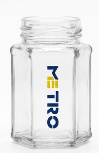 Premium 45 ML Hexa Glass <b>Jar</b> Food Safe Airtight Lid Honey <b>Jam</b> Spice Storage Container <b>for</b> Home Kitchen Use - Product Image 1