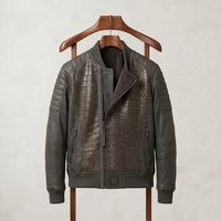 Veste en cuir véritable élégante pour homme à manches longues, dernier design, haute qualité, style très populaire, état neuf
